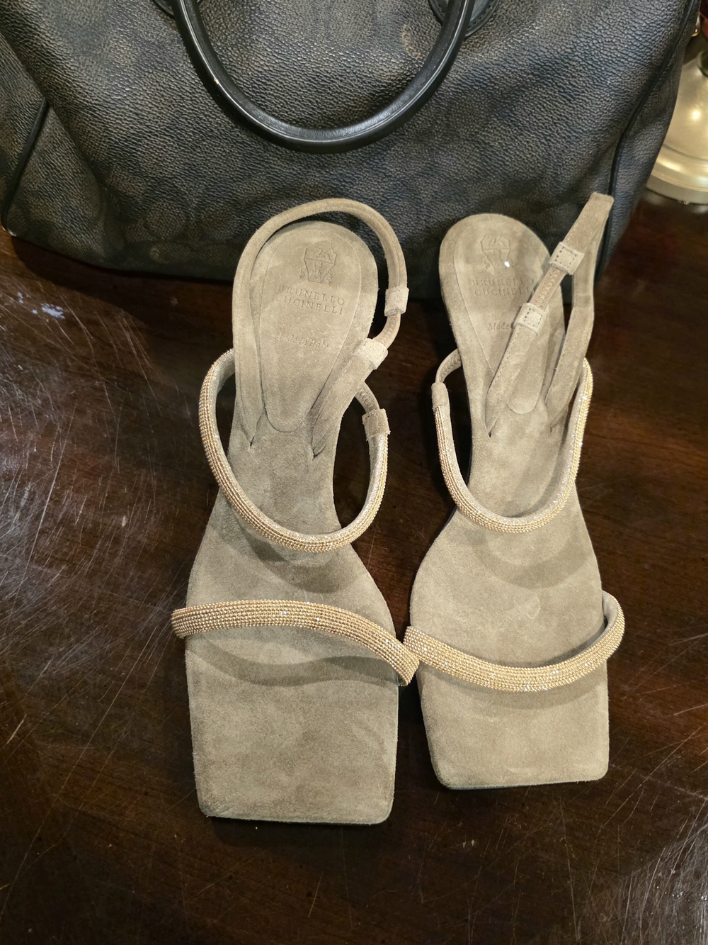 Brunello Cucinelli Suede Sandals